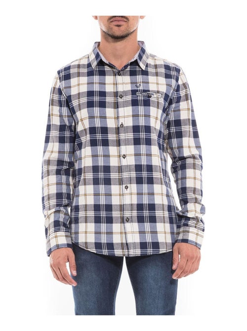 Chemise manches longues carreaux TUDINOX - Kiabi