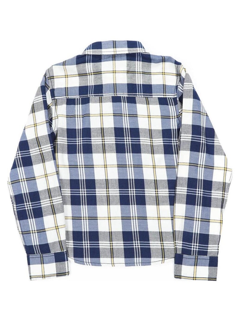 Chemise manches longues carreaux TUDINOX-J Bleu marine - Kiabi
