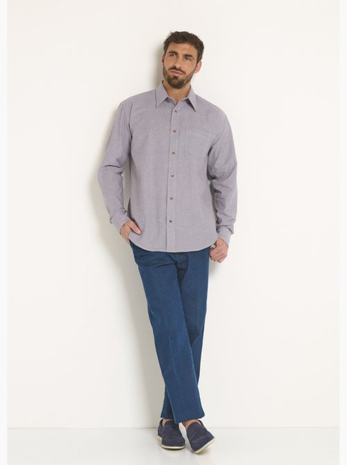 Chemise manches longues coton Oxford - Afibel - Kiabi