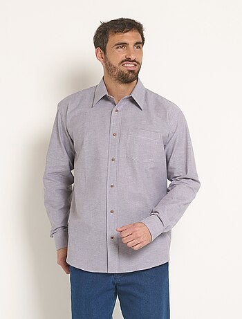 Chemise manches longues coton Oxford