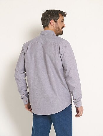 Chemise manches longues coton Oxford