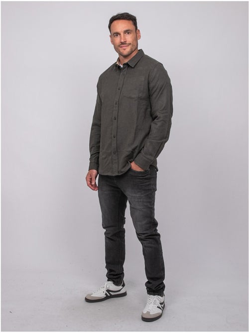Chemise manches longues coton tiwatch - Kiabi Chemise manches longues coton tiwatch - Kiabi