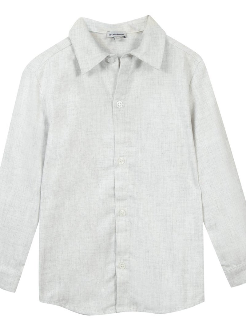 Chemise Manches Longues En Flanelle 'miniman' Beige - Kiabi