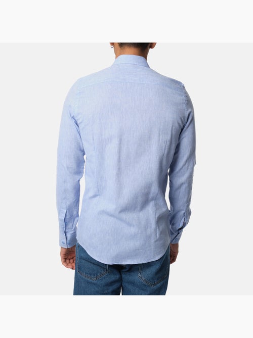 Chemise manches longues en lin - Kiabi