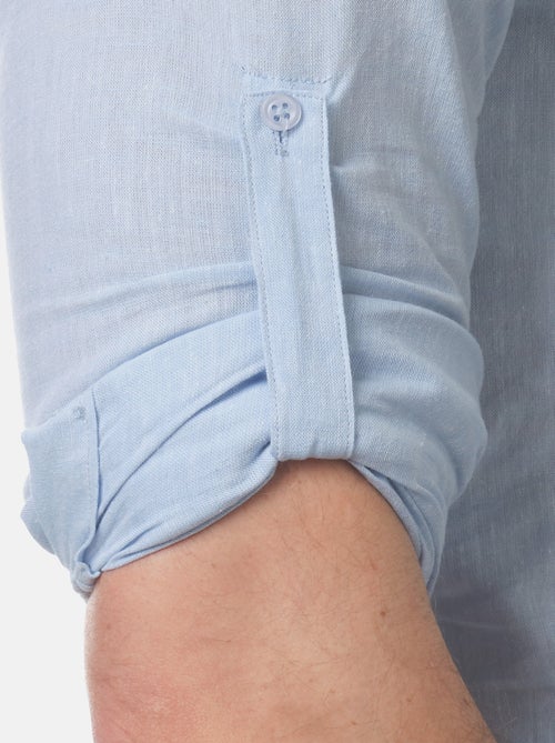 Chemise manches longues en lin - Kiabi