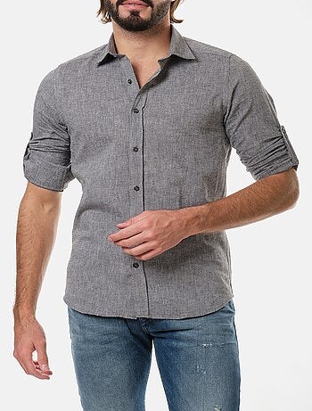 Chemise manches longues en lin
