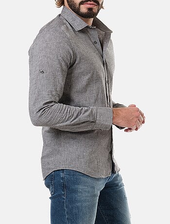 Chemise manches longues en lin