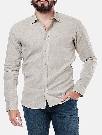 Chemise manches longues en lin