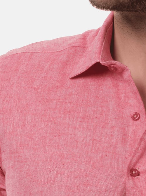 Chemise manches longues en lin - Kiabi