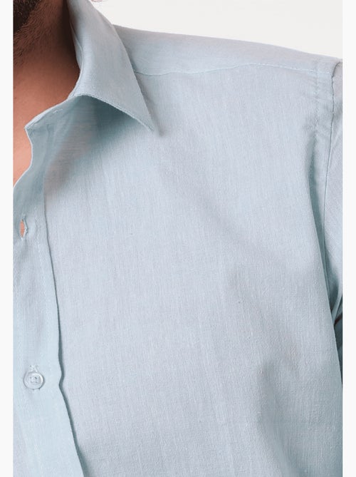 Chemise manches longues en lin - Kiabi