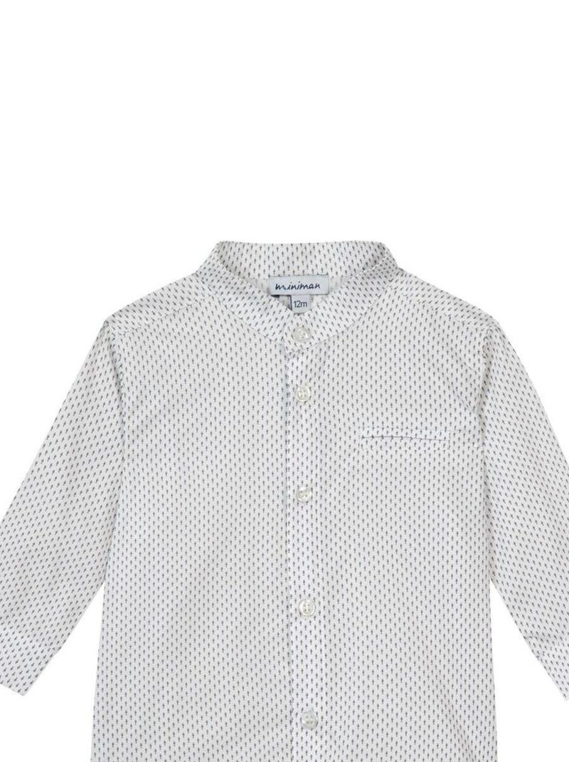 Chemise manches longues en popeline 'Miniman' Blanc - Kiabi
