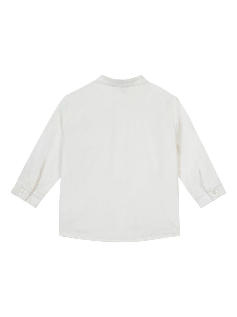 Chemise manches longues en velours fines 'Miniman' Blanc - Kiabi
