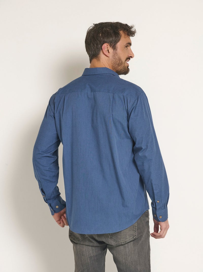 Chemise manches longues entretien facile - Afibel Bleu - Kiabi