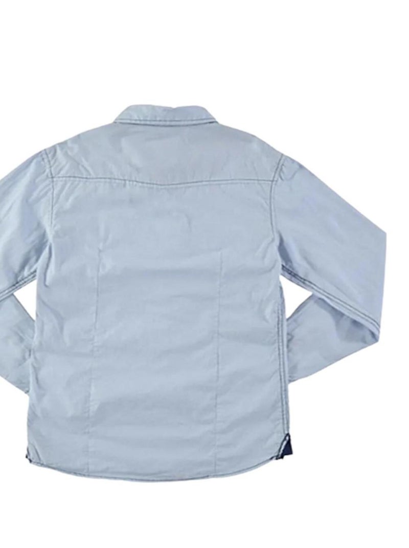 Chemise manches longues garçon ECLANK - SRK Bleu ciel - Kiabi