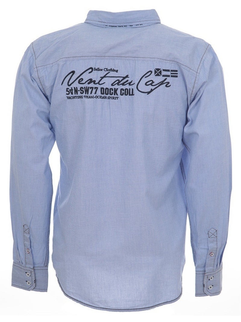Chemise manches longues garçon ECLOUDS - VENT DU CAP Bleu - Kiabi