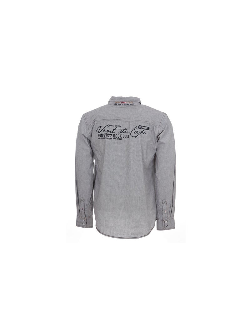 Chemise manches longues garçon ECLOUDS - VENT DU CAP Gris - Kiabi