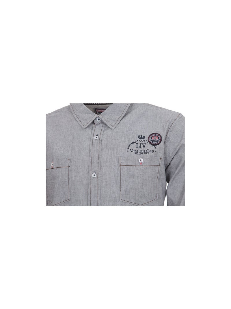 Chemise manches longues garçon ECLOUDS - VENT DU CAP Gris - Kiabi