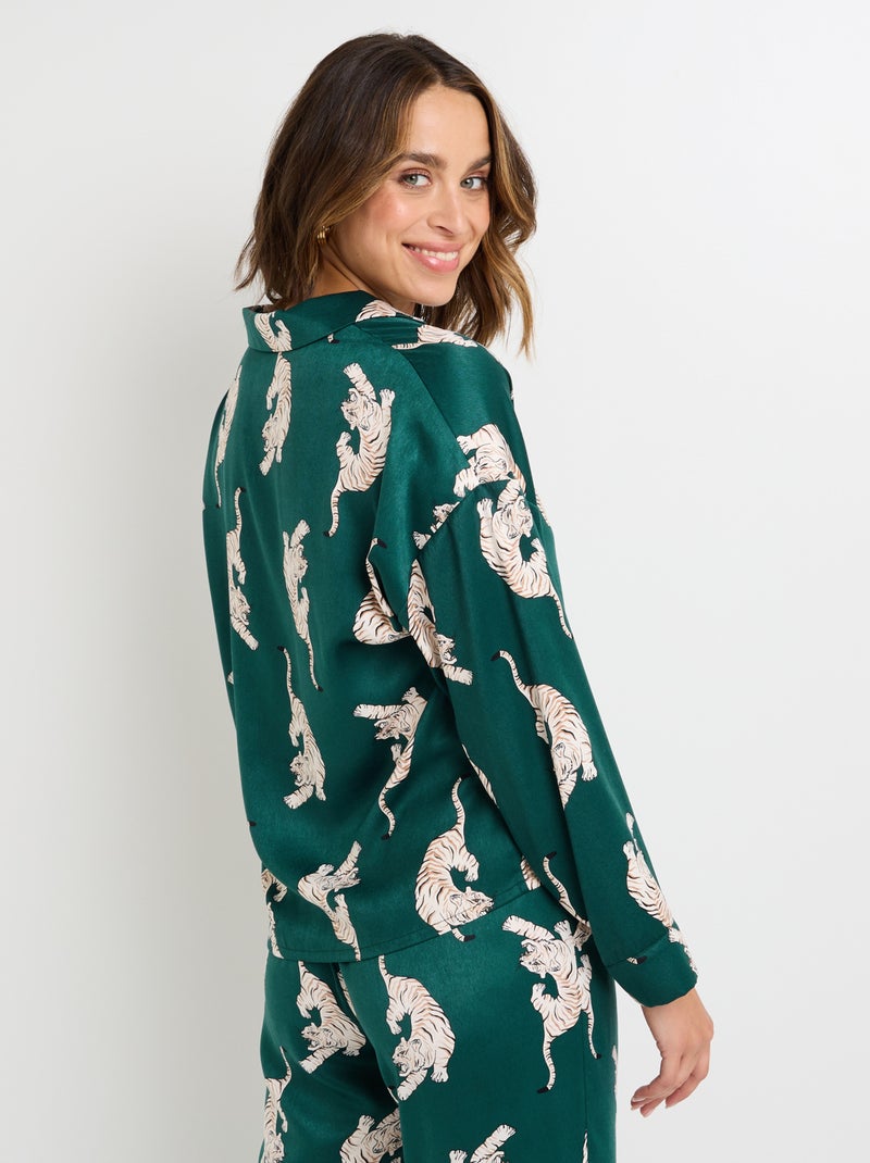 Chemise manches longues Grammy - RougeGorge Lingerie Vert forêt - Kiabi