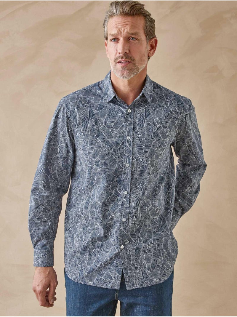 Chemise manches longues homme - DAXON Bleu Multicolore - Kiabi