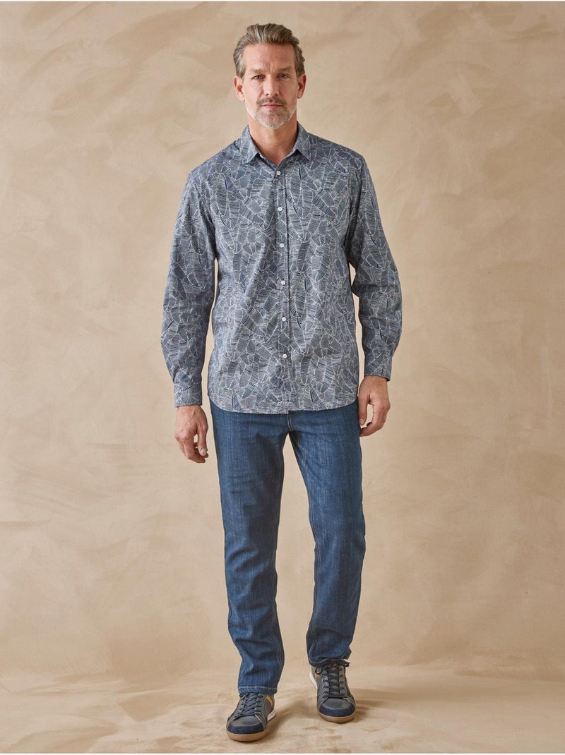 Chemise manches longues homme - DAXON Bleu Multicolore - Kiabi