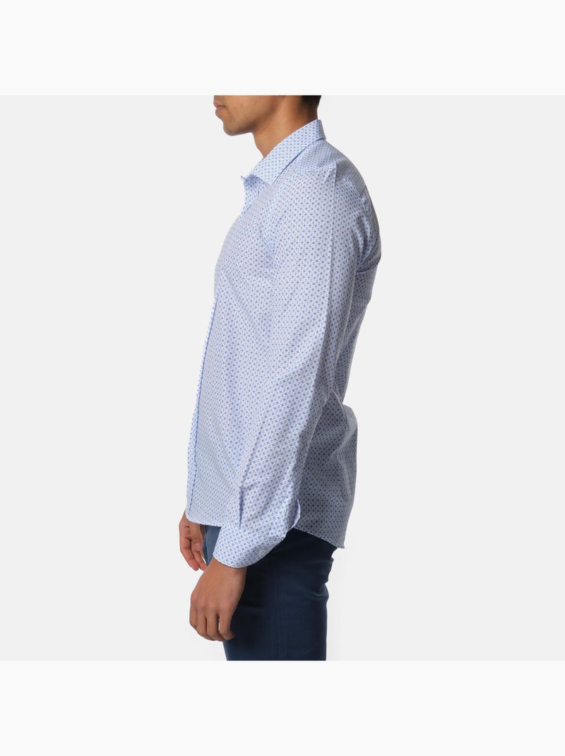 Chemise manches longues imprimée Bleu ciel - Kiabi