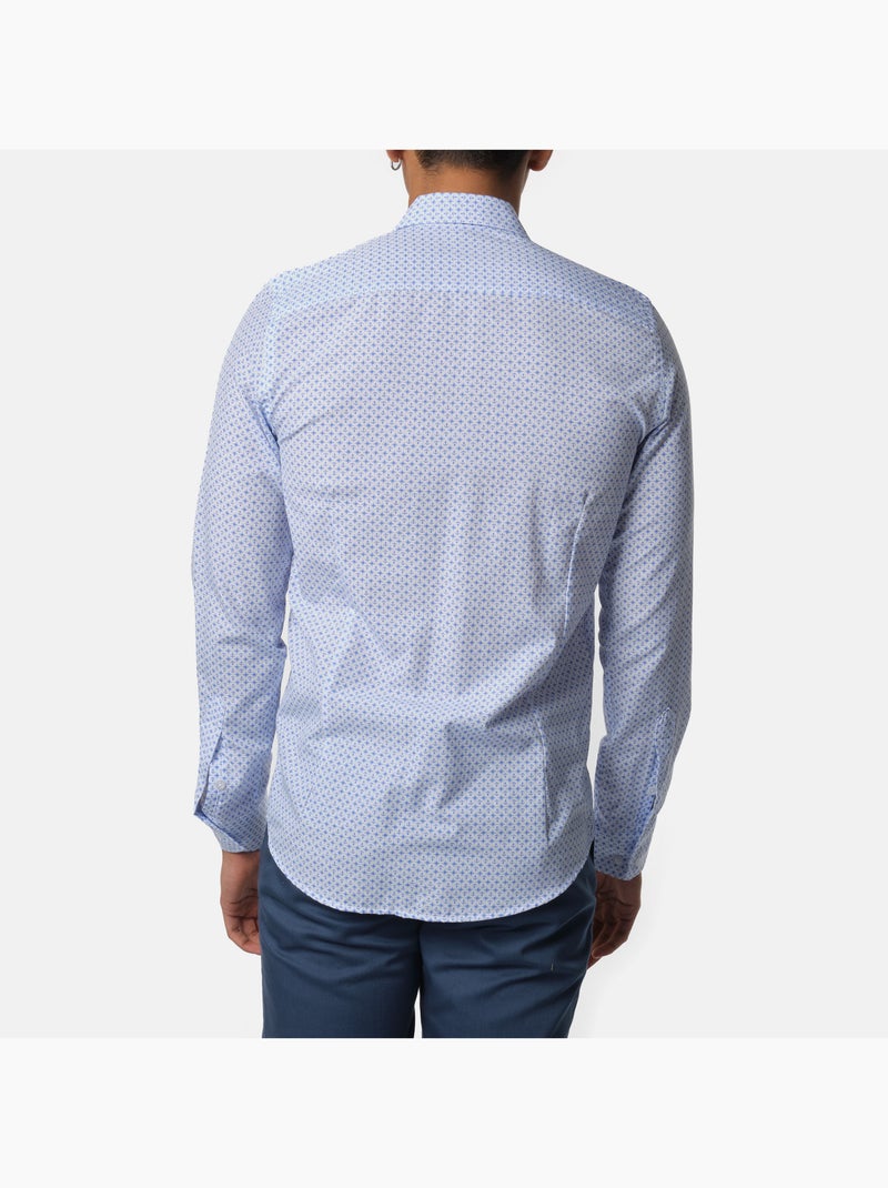 Chemise manches longues imprimée Bleu ciel - Kiabi