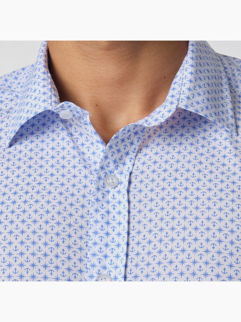 Chemise manches longues imprimée Bleu ciel - Kiabi