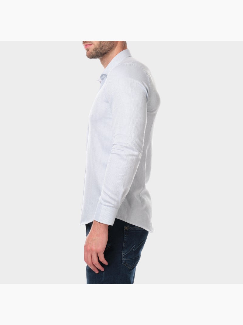 Chemise manches longues imprimée Bleu ciel - Kiabi