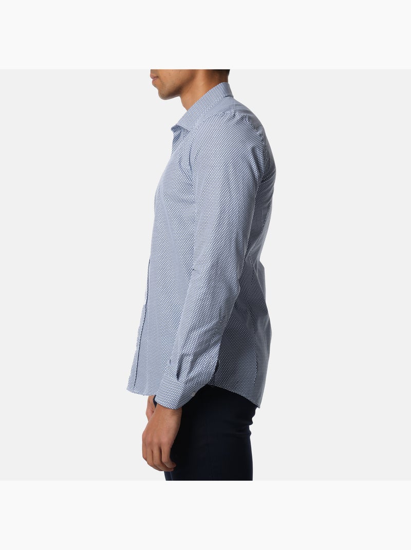 Chemise manches longues imprimée Bleu - Kiabi