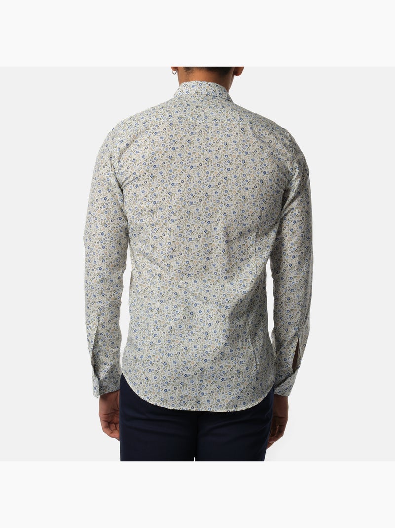 Chemise manches longues imprimée Kaki - Kiabi