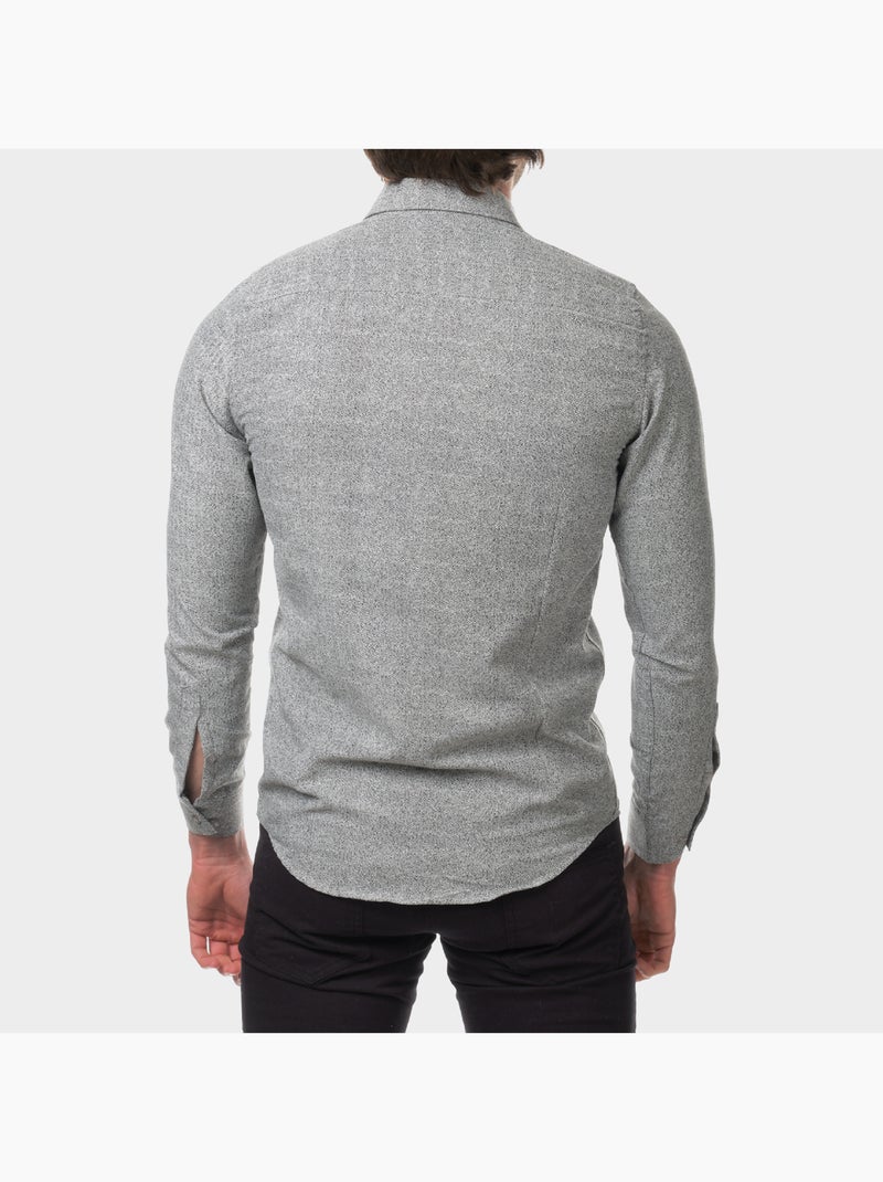 Chemise manches longues imprimée Noir - Kiabi