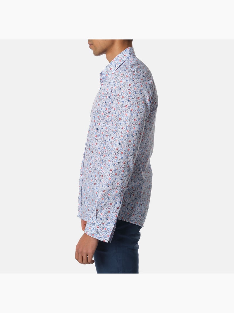 Chemise manches longues imprimée Rouge - Kiabi