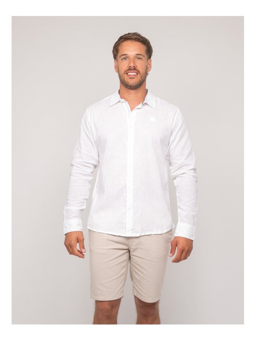 Chemise manches longues lin DUMOLAK - Kiabi