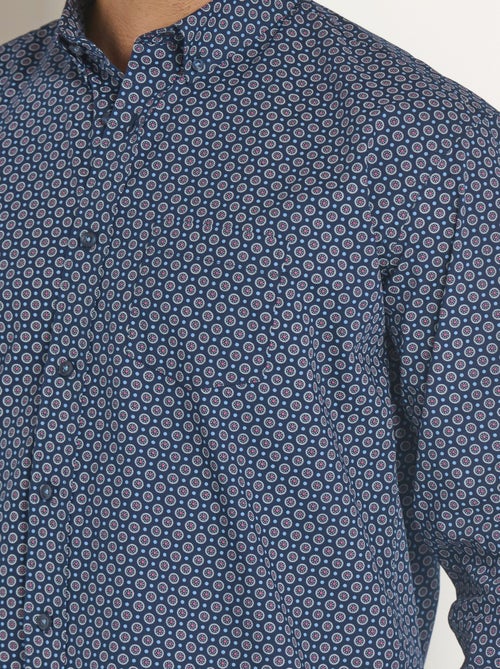 Chemise manches longues motif géométrique - Afibel - Kiabi