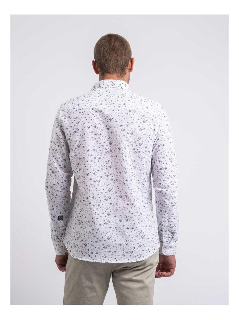 Chemise manches longues motifs DOGABIN Blanc - Kiabi