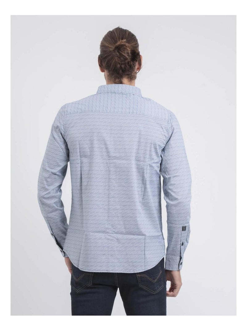 Chemise manches longues motifs teralix Blanc - Kiabi