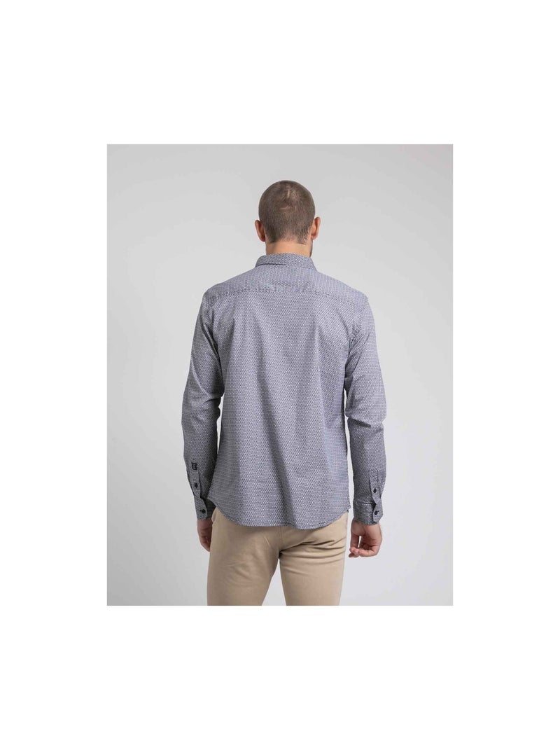 Chemise manches longues motifs TIROPOLI Gris - Kiabi