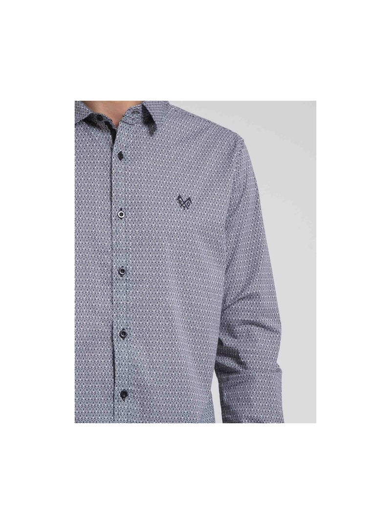 Chemise manches longues motifs TIROPOLI Gris - Kiabi