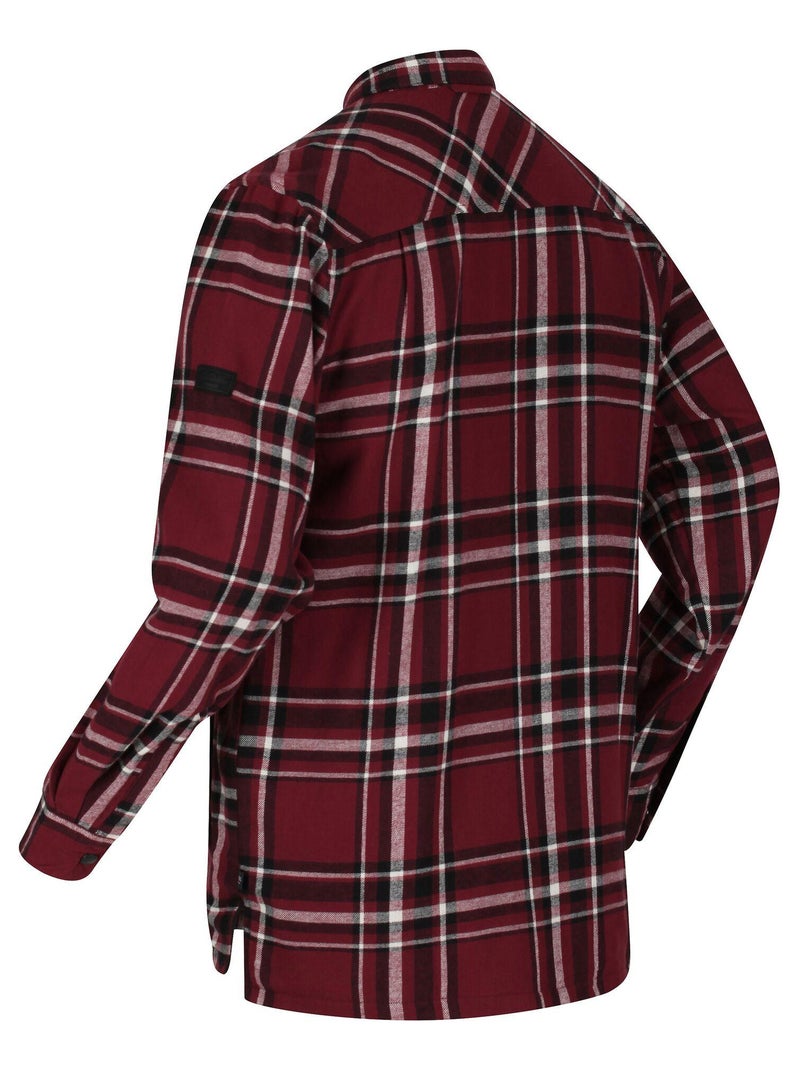 Chemise manches longues motif/style à carreaux thamos - regatta Bleu marine - Kiabi