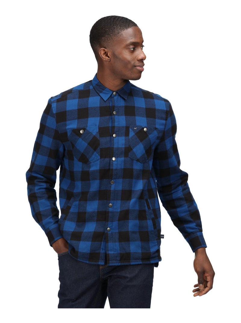 Chemise manches longues motif/style à carreaux thamos - regatta Marron - Kiabi