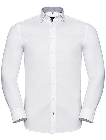 Chemise manches longues motif/style contrasté - russell collection