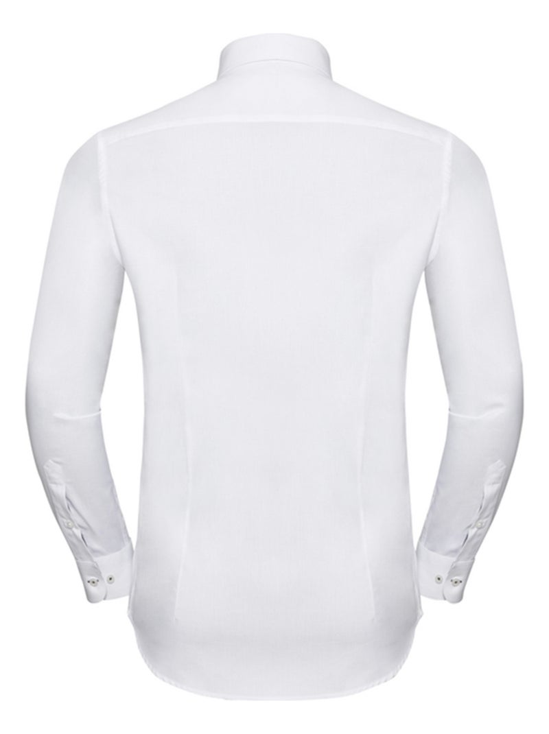 Chemise manches longues motif/style contrasté - russell collection Noir Blanc Gris - Kiabi