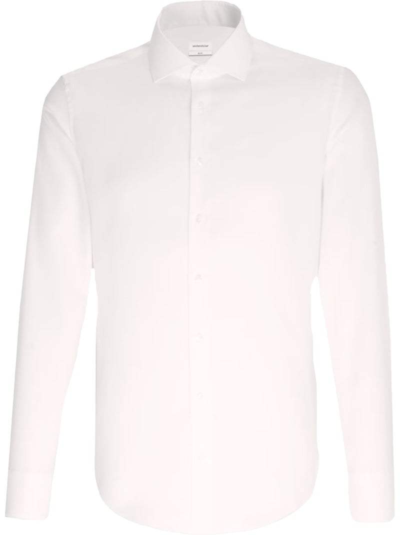 Chemise manches longues motif/style oxford - seidensticker Blanc - Kiabi