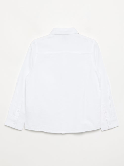 Chemise manches longues oxford - Kiabi