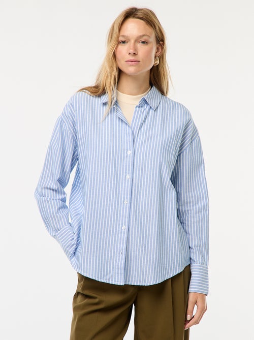 Chemise manches longues oxford - Kiabi