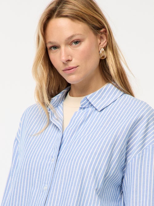 Chemise manches longues oxford - Kiabi