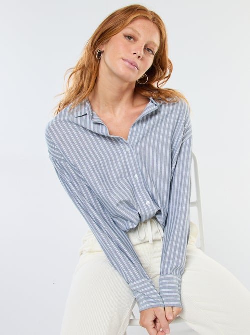 Chemise manches longues oxford - Kiabi