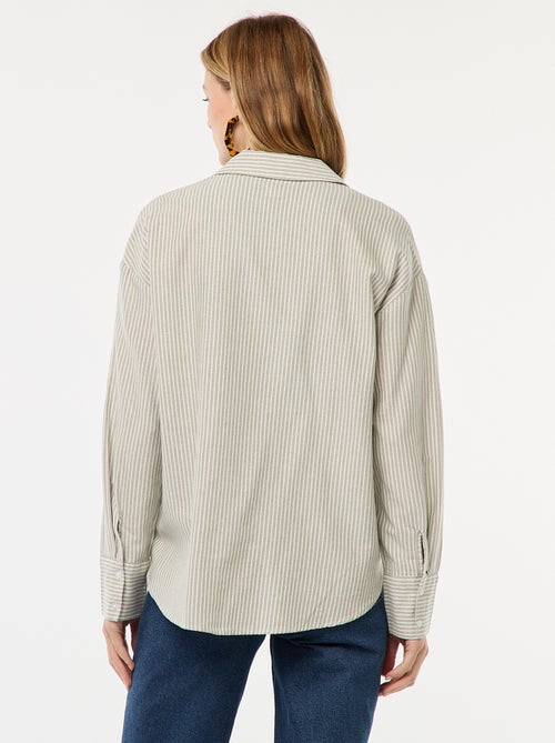 Chemise manches longues oxford - Kiabi