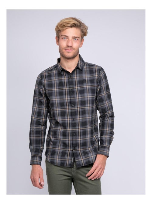 Chemise manches longues pur coton carreaux TONKA - Kiabi
