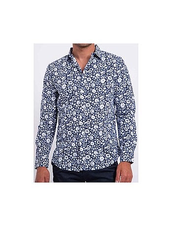 Chemise manches longues pur coton motifs DELVILLE